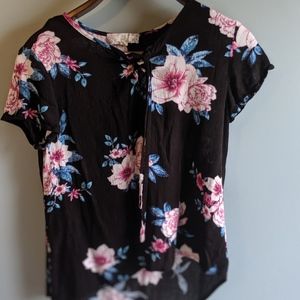 Pink Rose Vintage Floral Blouse